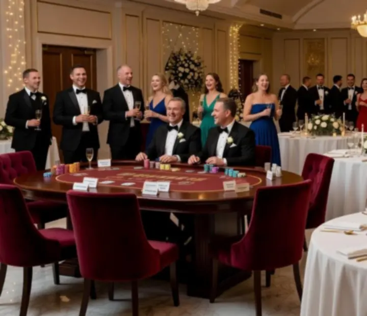 Eleganckie wesele z wydzieloną strefą rozrywki stolikowej